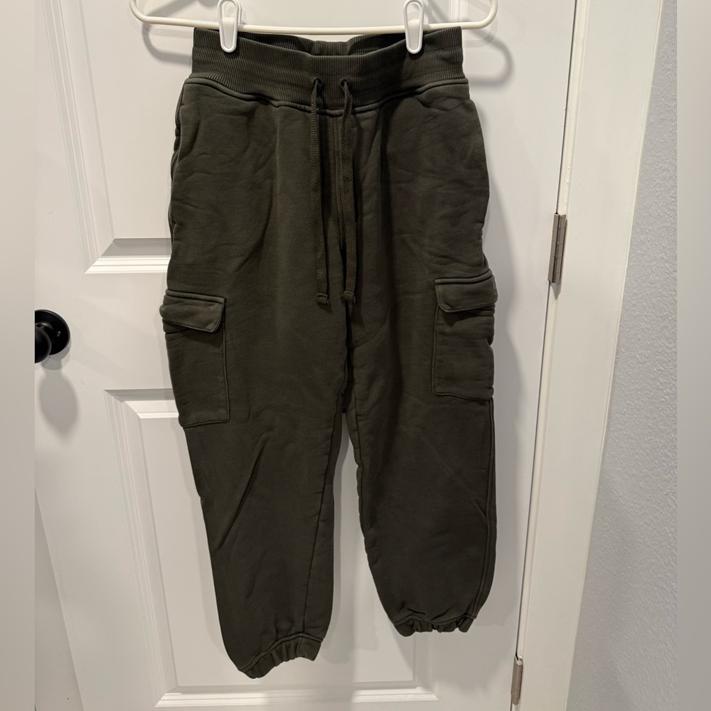 Olive Green Cargo Joggers